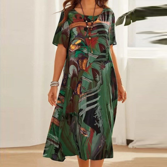 Bella™ | Vestido Con Estampado Abstracto