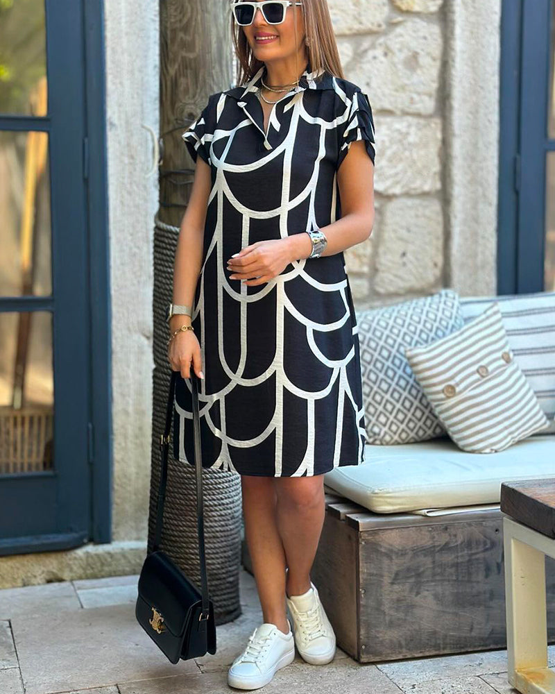 Mireya™ | Vestido Midi De Manga Corta