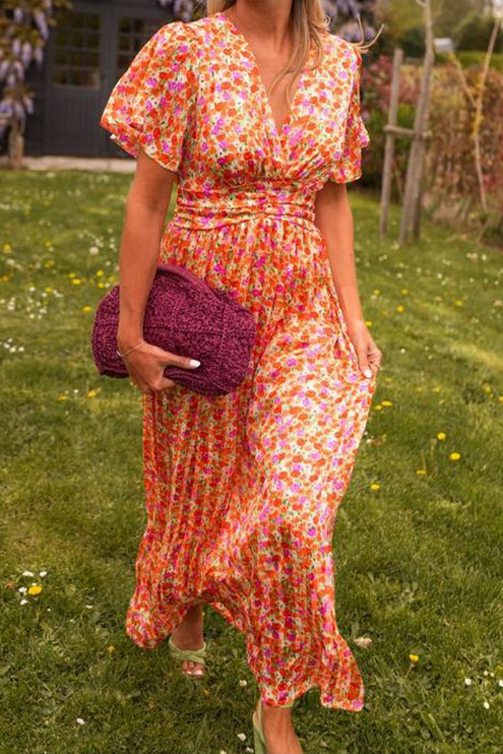 Romina - Vestido Largo Con Estampado Floral