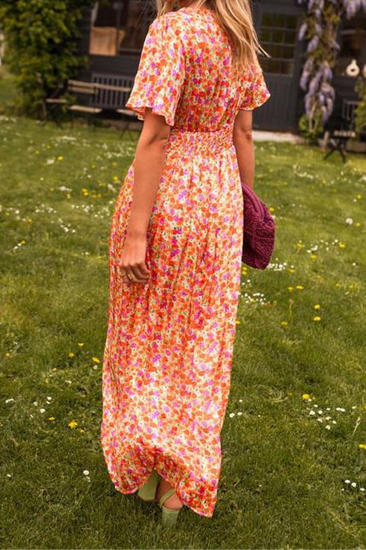 Romina - Vestido Largo Con Estampado Floral