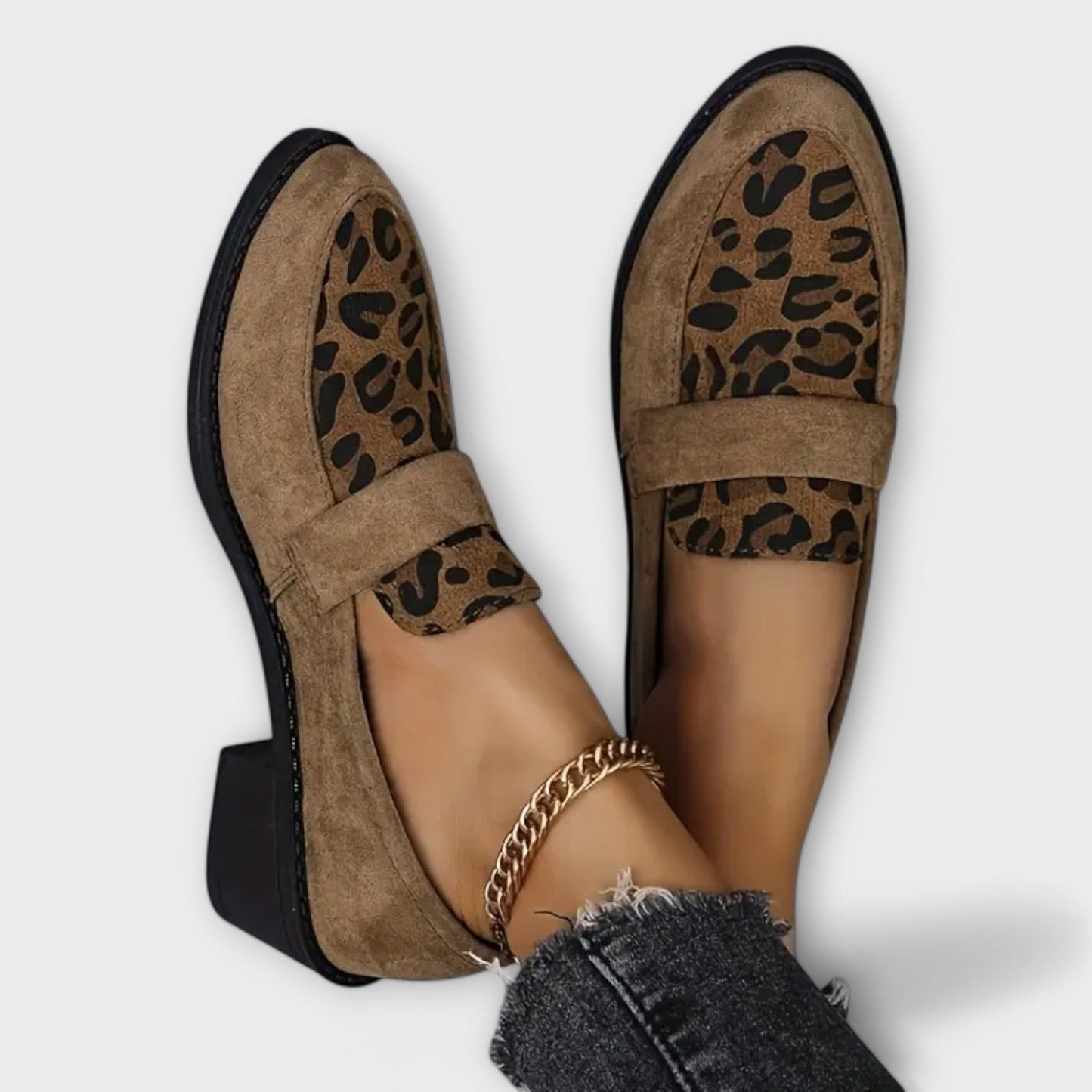 Carla - Elegantes Mocasines Con Estampado De Leopardo