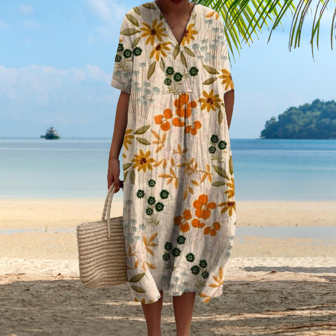 Lorena™ | Vestido De Verano Floral Y Colorido