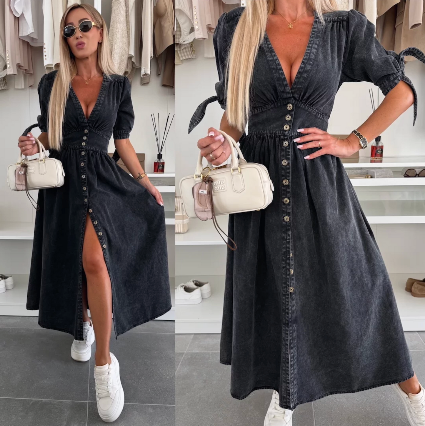 Luna | Vestido De Mezclilla Deslumbrante