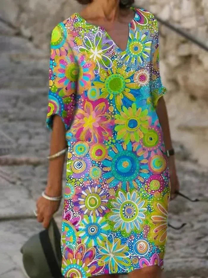 Cecilia™ | Vestido Midi Colorido