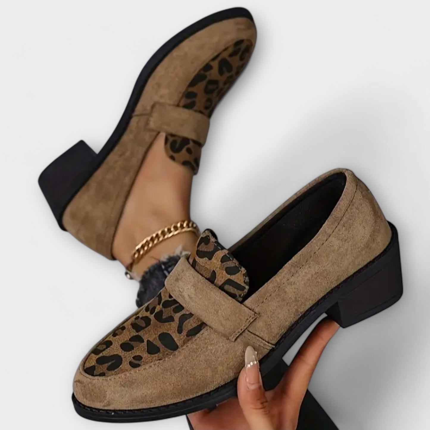 Carla - Elegantes Mocasines Con Estampado De Leopardo