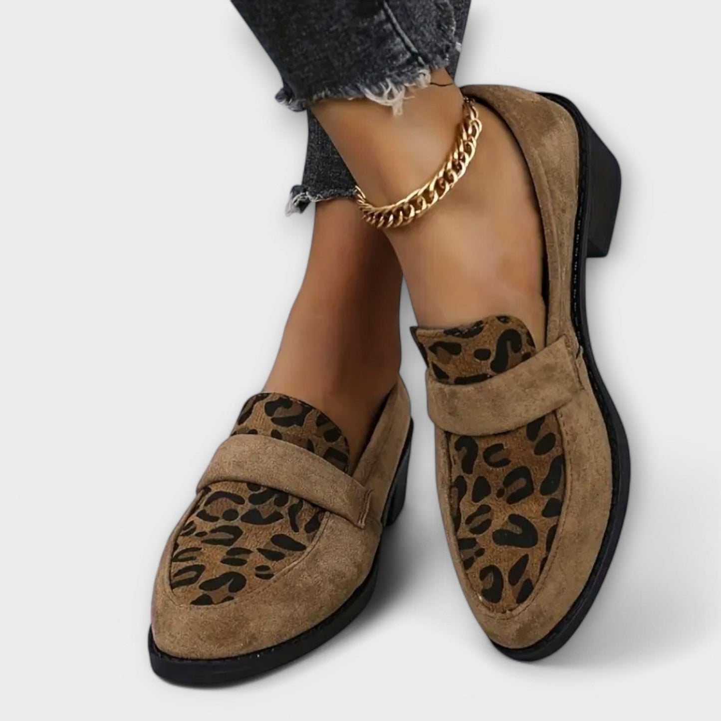Carla - Elegantes Mocasines Con Estampado De Leopardo