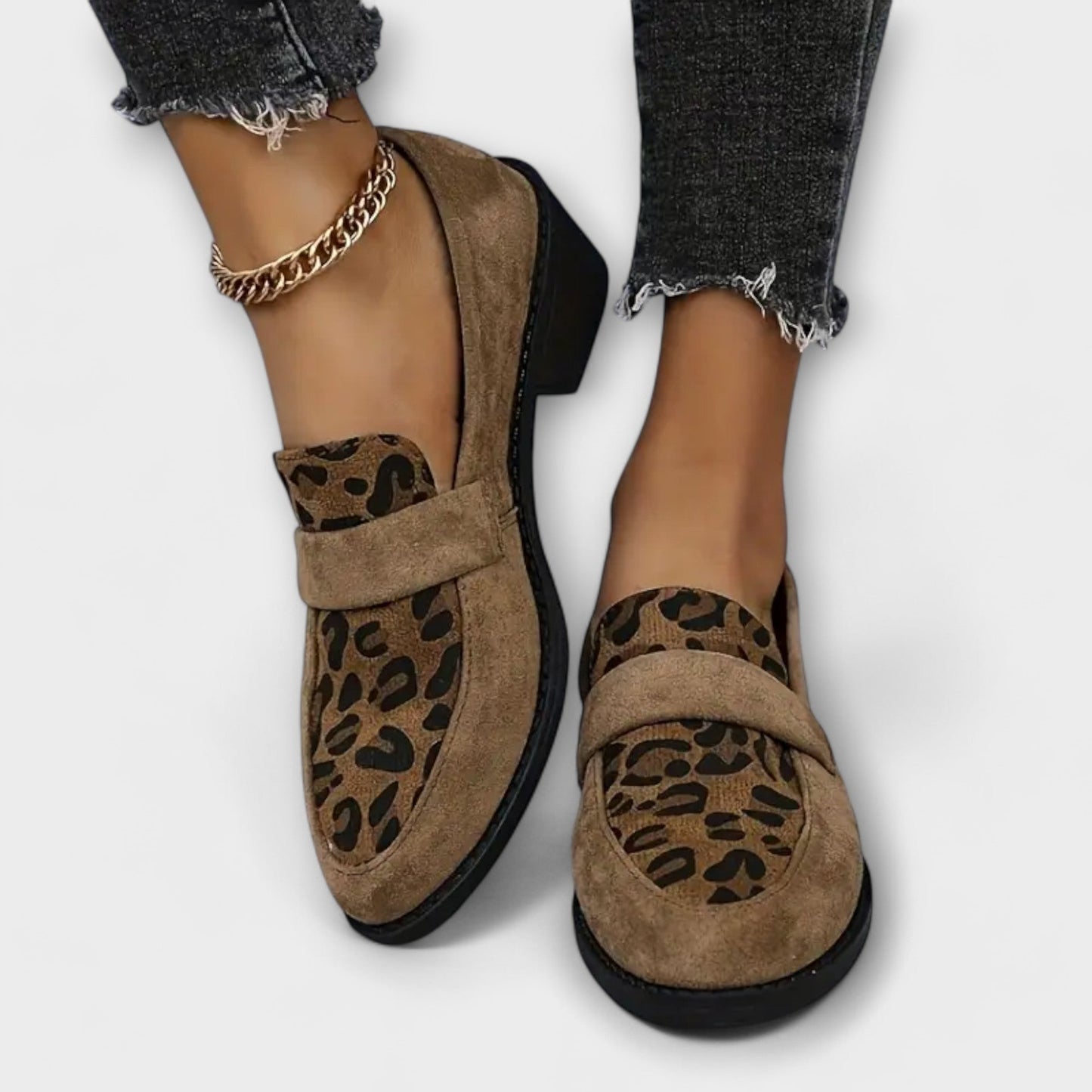 Carla - Elegantes Mocasines Con Estampado De Leopardo