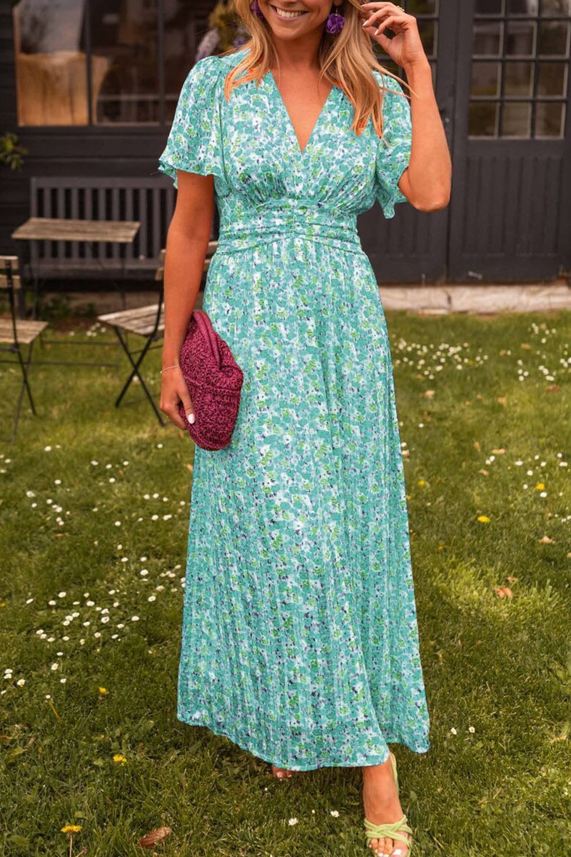Romina - Vestido Largo Con Estampado Floral