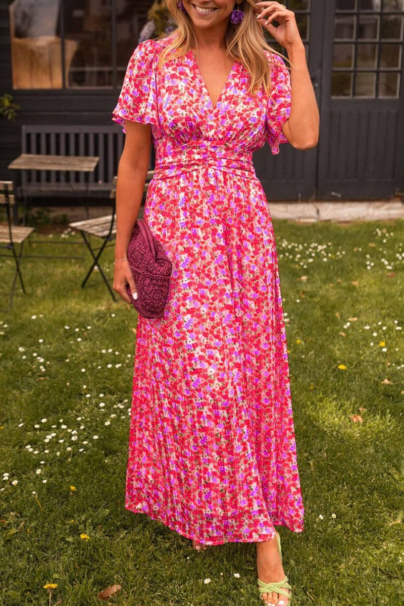 Romina - Vestido Largo Con Estampado Floral