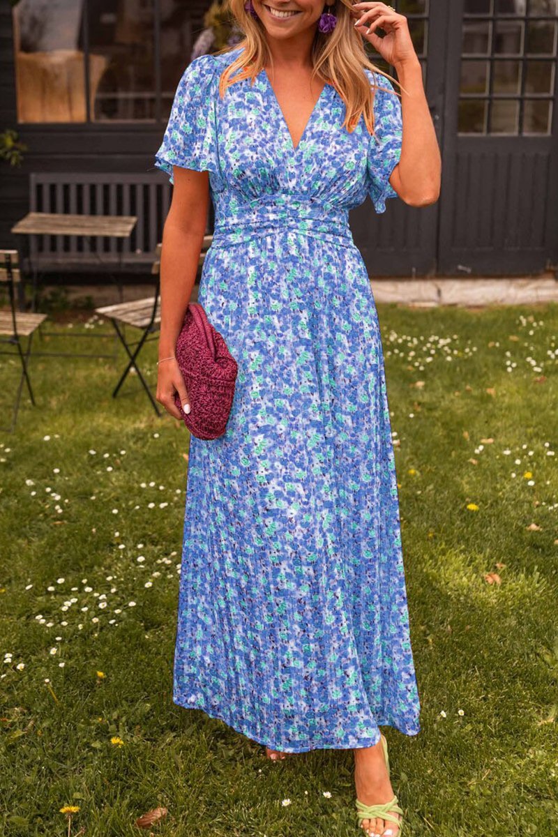 Romina - Vestido Largo Con Estampado Floral