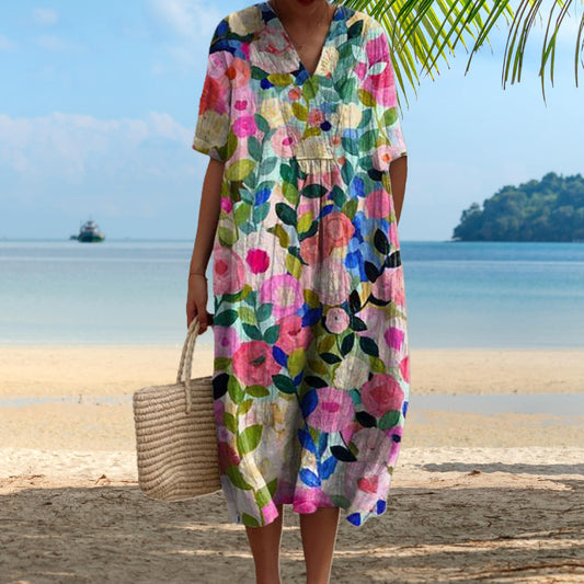 Lorena™ | Vestido De Verano Floral Y Colorido