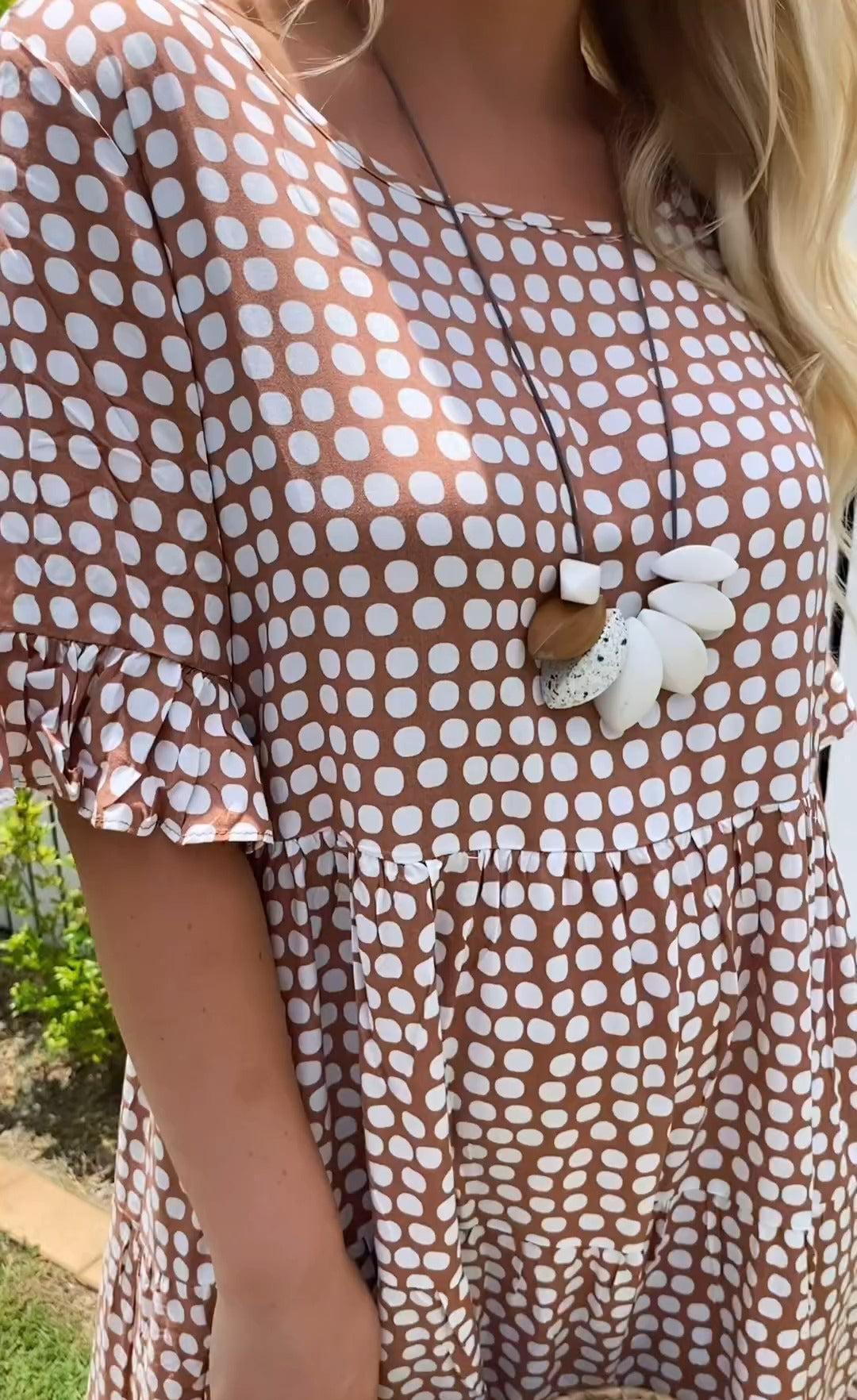 Estela - Vestido Midi De Manga Corta