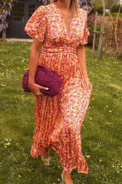 Romina - Vestido Largo Con Estampado Floral