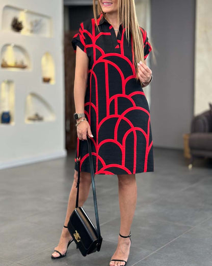 Mireya™ | Vestido Midi De Manga Corta