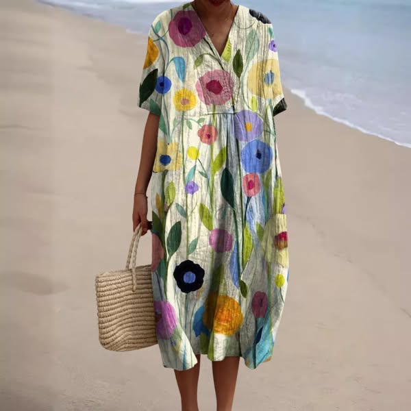 Lorena™ | Vestido De Verano Floral Y Colorido