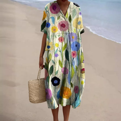 Lorena™ | Vestido De Verano Floral Y Colorido