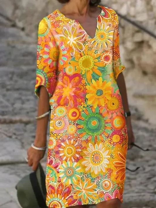 Cecilia™ | Vestido Midi Colorido