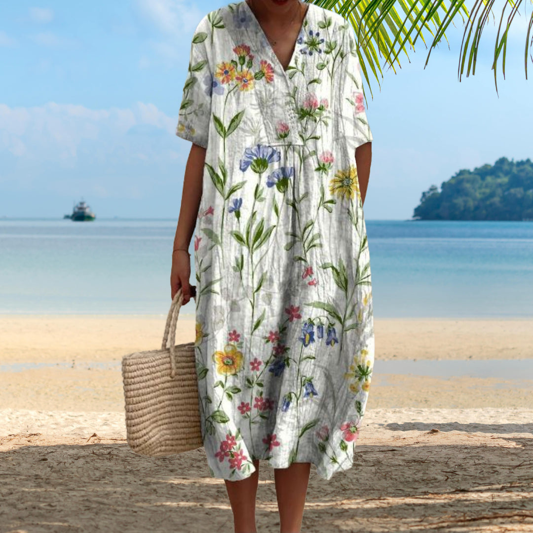 Lorena™ | Vestido De Verano Floral Y Colorido
