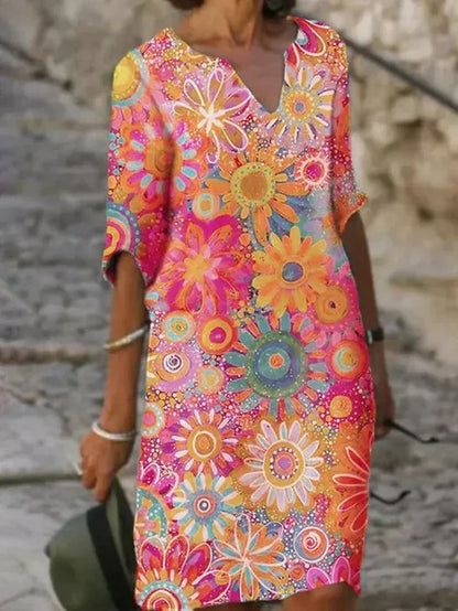 Cecilia™ | Vestido Midi Colorido