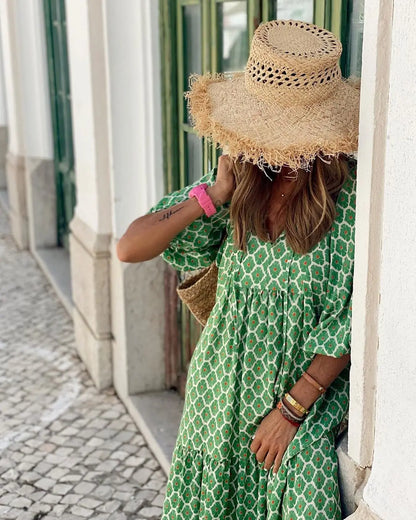 Kiara™ | Vestido Maxi Bohemio Floral
