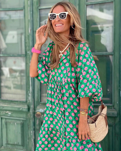 Kiara™ | Vestido Maxi Bohemio Floral