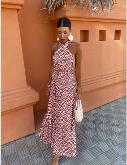 Micaela - Elegante Vestido Midi Fruncido Con Hombros Descubiertos