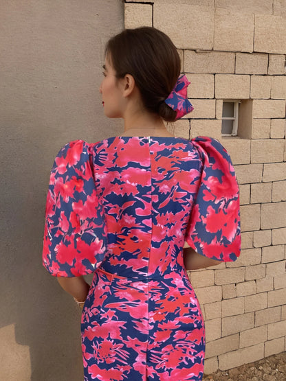 Luciana - Vestido Midi Con Estampado Floral
