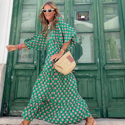 Kiara™ | Vestido Maxi Bohemio Floral