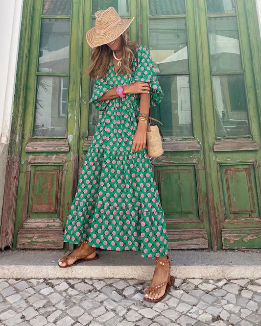 Kiara™ | Vestido Maxi Bohemio Floral
