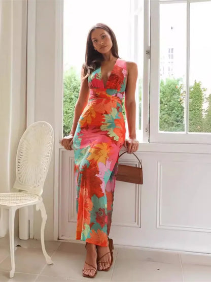 Valeria - Vestido Con Estampado Floral En Colores Vibrantes