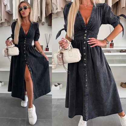 Luna | Vestido De Mezclilla Deslumbrante