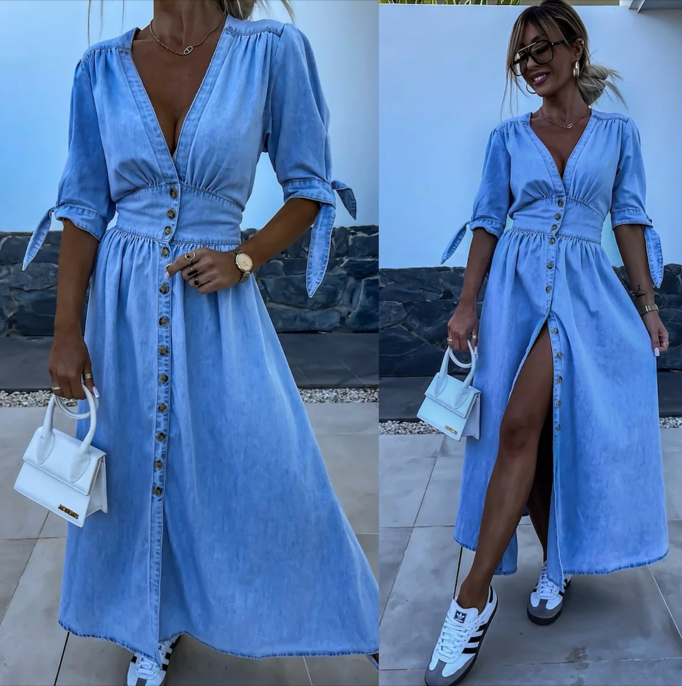 Luna | Vestido De Mezclilla Deslumbrante