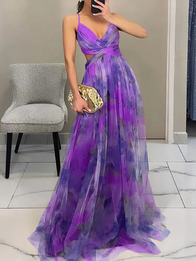 Renata - Elegante Maxi Vestido Con Estampado Floral