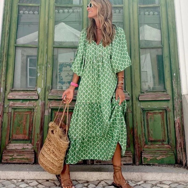 Kiara™ | Vestido Maxi Bohemio Floral