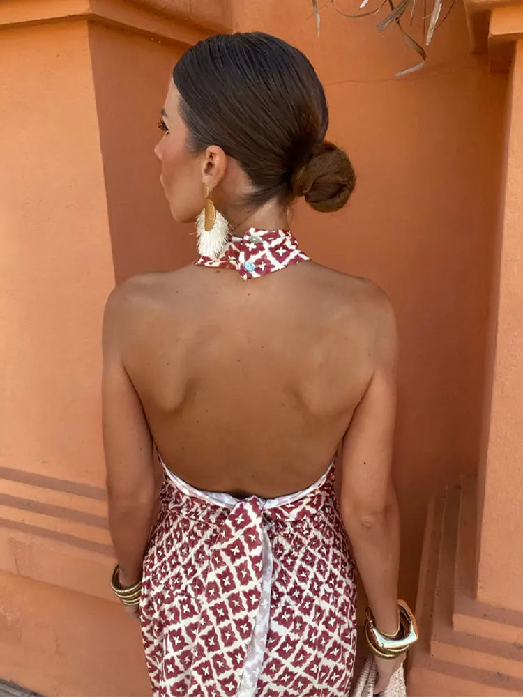 Micaela - Elegante Vestido Midi Fruncido Con Hombros Descubiertos