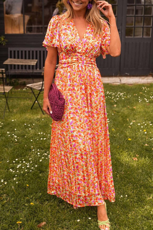 Romina - Vestido Largo Con Estampado Floral