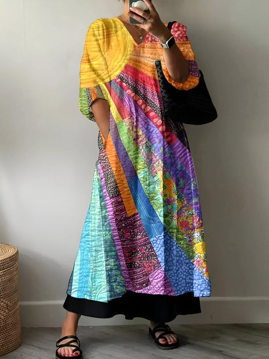 Regina™ | Vestido Colorido Y Creativo