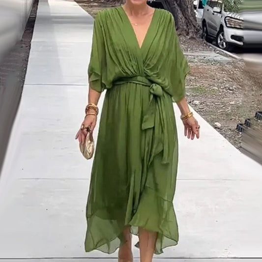 Alicia - Vestido Midi Fluido Con Estilo Boho