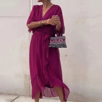 Alicia - Vestido Midi Fluido Con Estilo Boho