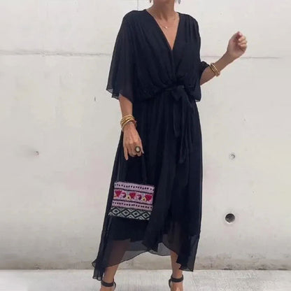 Alicia - Vestido Midi Fluido Con Estilo Boho