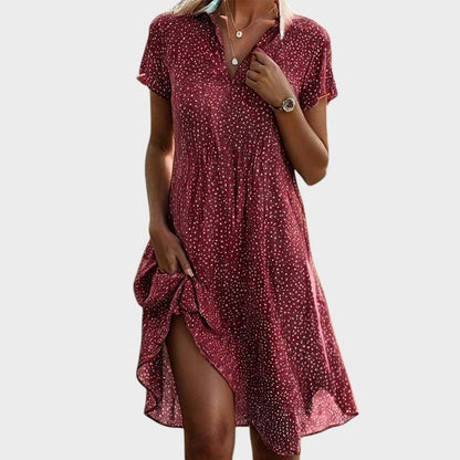 Victoria - Vestido Midi De Lunares
